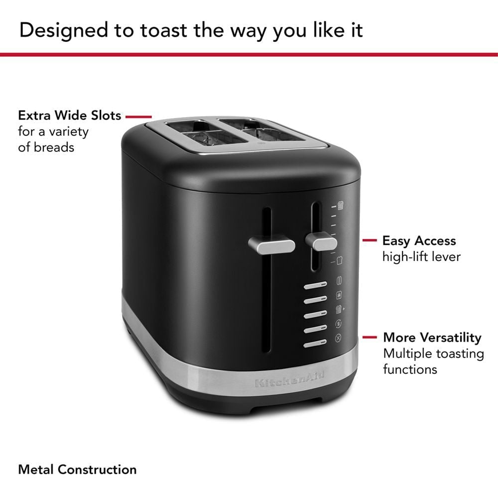 KITCHENAID Toaster with Extra-Wide Slots, Matte Black