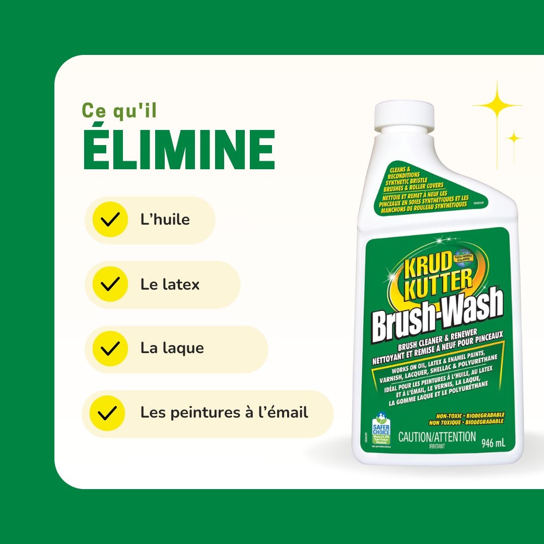 Krud Kutter Brush-Wash Cleaner & Renewer For Oil, Latex & Enamel Paint, Non-Toxic, 946-mL