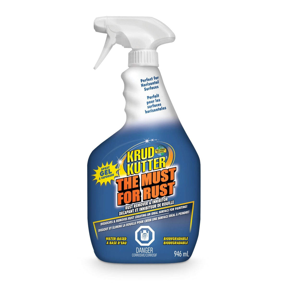 Krud Kutter Rust Remover Spray & Inhibitor, Water-Based, Biodegradable, 946-mL