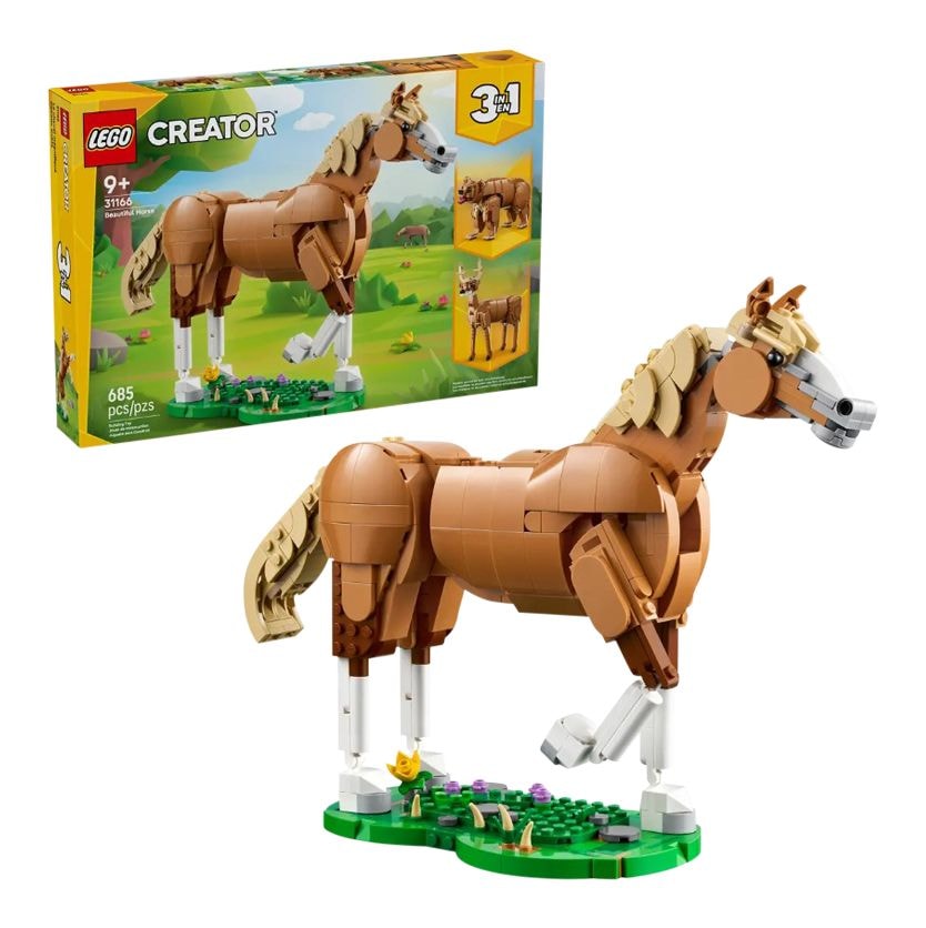 LEGO Creator 3-in-1 Beautiful Horse - 31166, 685-pcs, Ages 9+