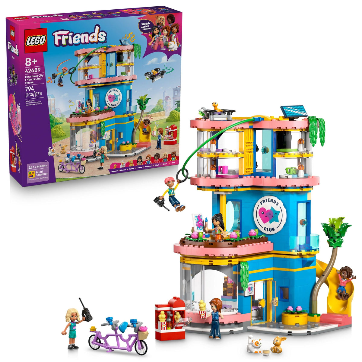 LEGO Friends Heartlake City Friends Club House Building Set - 42896, 794-pcs, Ages 8+