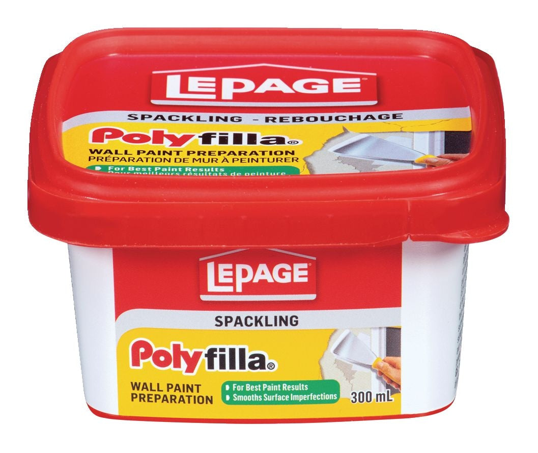 LePage Polyfilla Wall Paint Preparation Spackling, Hole/Crack Repair Filler, White