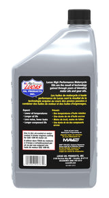 Lucas Oil High Performance Motorcycle Oil SAE, 946-mL