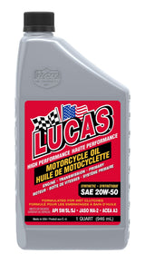 Lucas Oil High Performance Synthetic Motorcycle Oil SAE, 946-mL