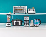 MASTER Chef Convection Toaster Oven with 4 Functions, Stainless Steel, Black, 6-Slices