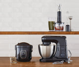 MASTER Chef Corded Hand Blender with Whisk, Stainless Steel, Black