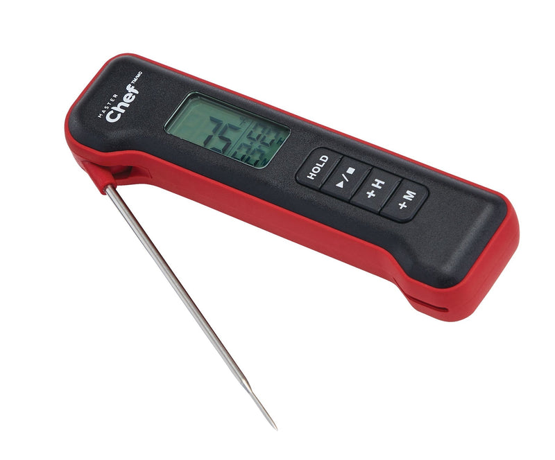 MASTER Chef Digital Folding BBQ Food & Meat Thermometer with Stainless Steel Probe