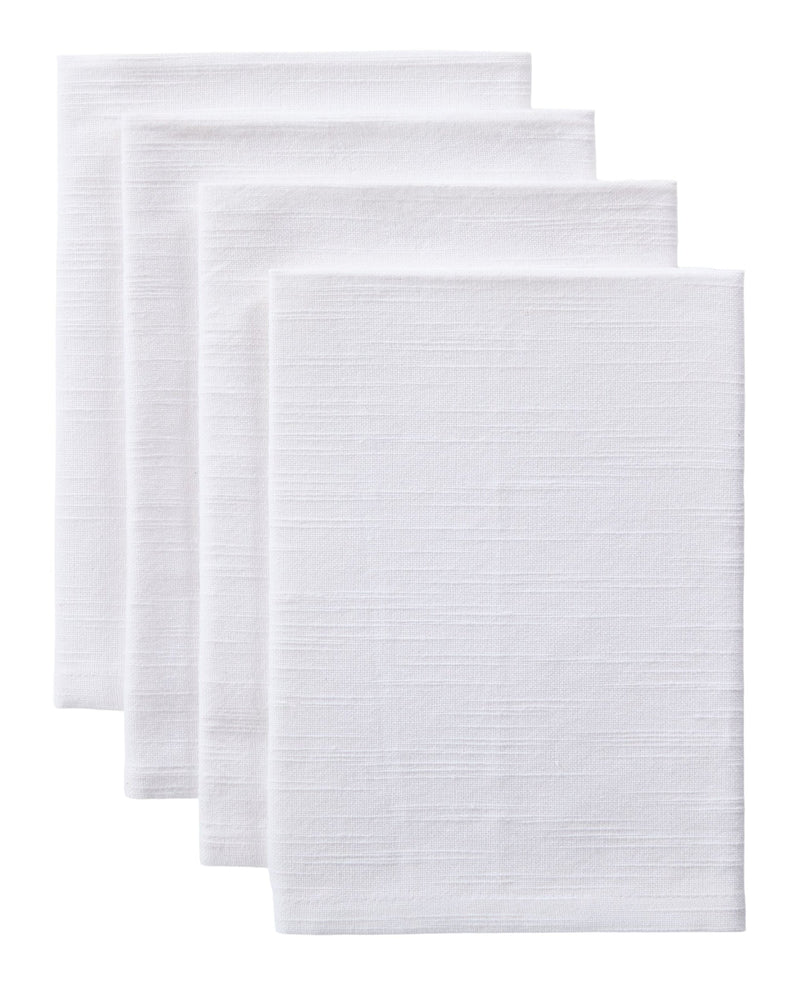 Master Chef Essential Cotton Dining Napkins, White, 17-in, 4-pk