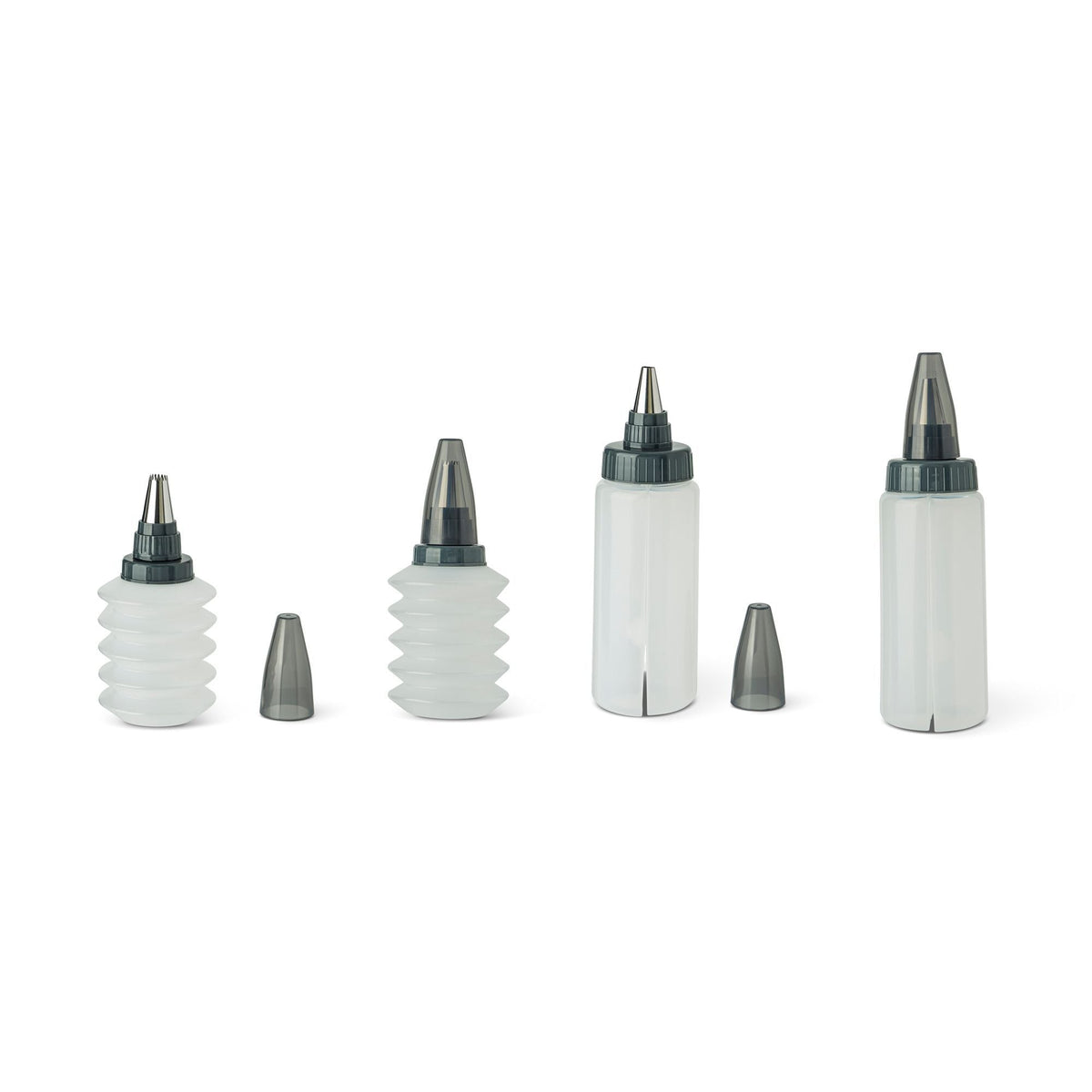Master Chef Icing Bottle Set with 4 Different Tips, 4-pc