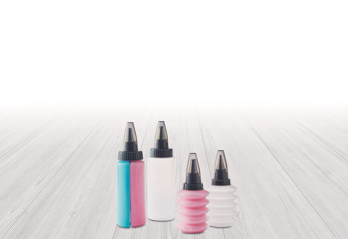 Master Chef Icing Bottle Set with 4 Different Tips, 4-pc