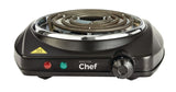 MASTER Chef Single Burner Hot Plate, Black, 1000W
