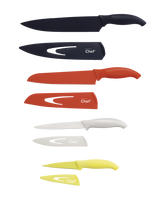 MASTER Chef Stainless Steel Knife Set with Sheaths, Dishwasher Safe, 4-pc