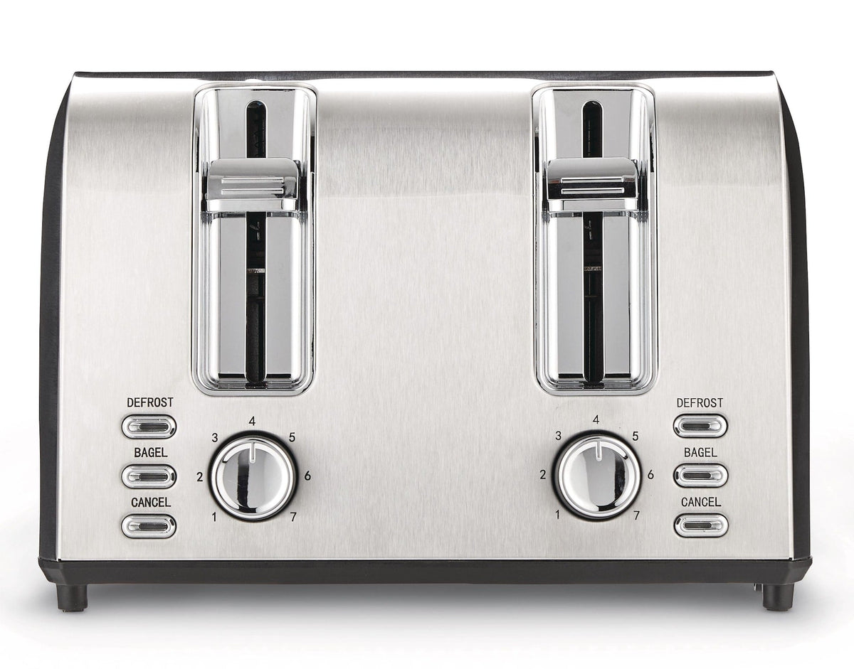 MASTER Chef Stainless Steel Toaster with 3 Settings, 4-Slice