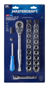Mastercraft 26 Piece 1/2" Drive Socket Set