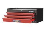 Mastercraft 3-Drawer Intermediate Tool Chest, Black & Red, 26-in
