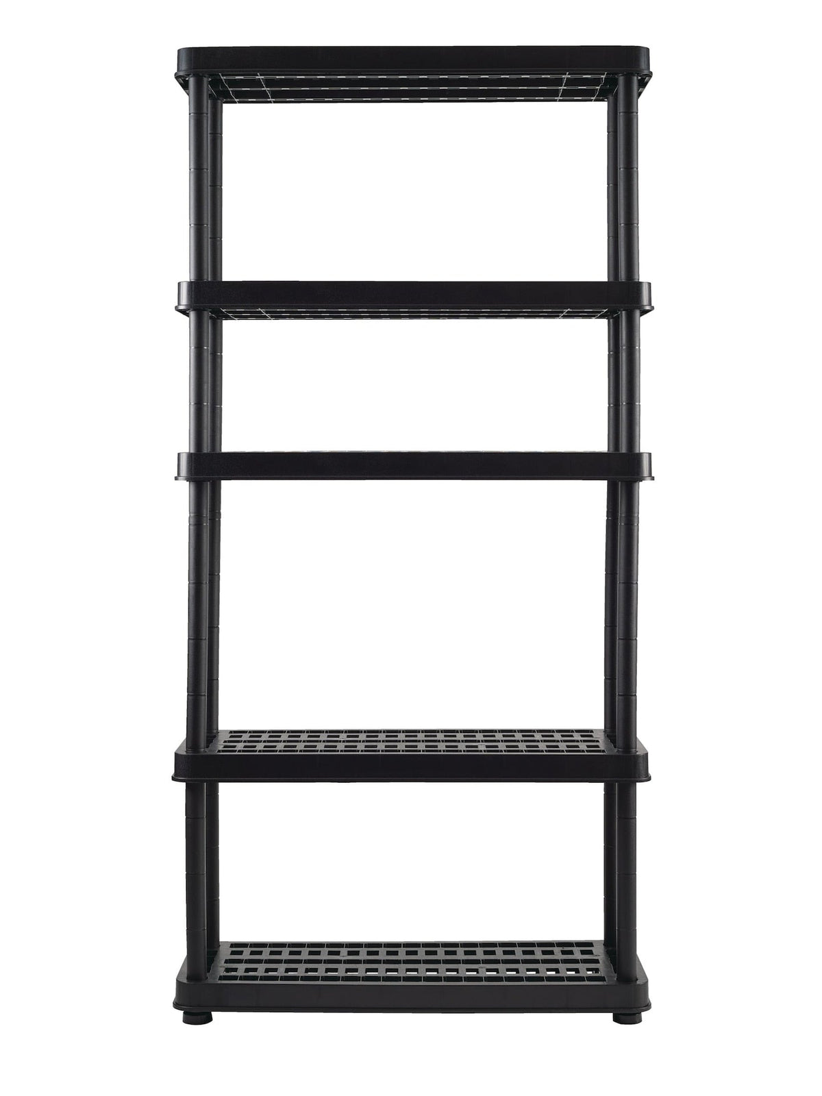 Mastercraft Adjustable 5-Shelf Resin/ Plastic Storage Rack/ Shelving Unit, 36 x 14 x 72-in