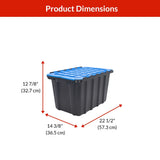 Mastercraft Heavy-Duty Polypropylene Flip Top Tote, 45-L