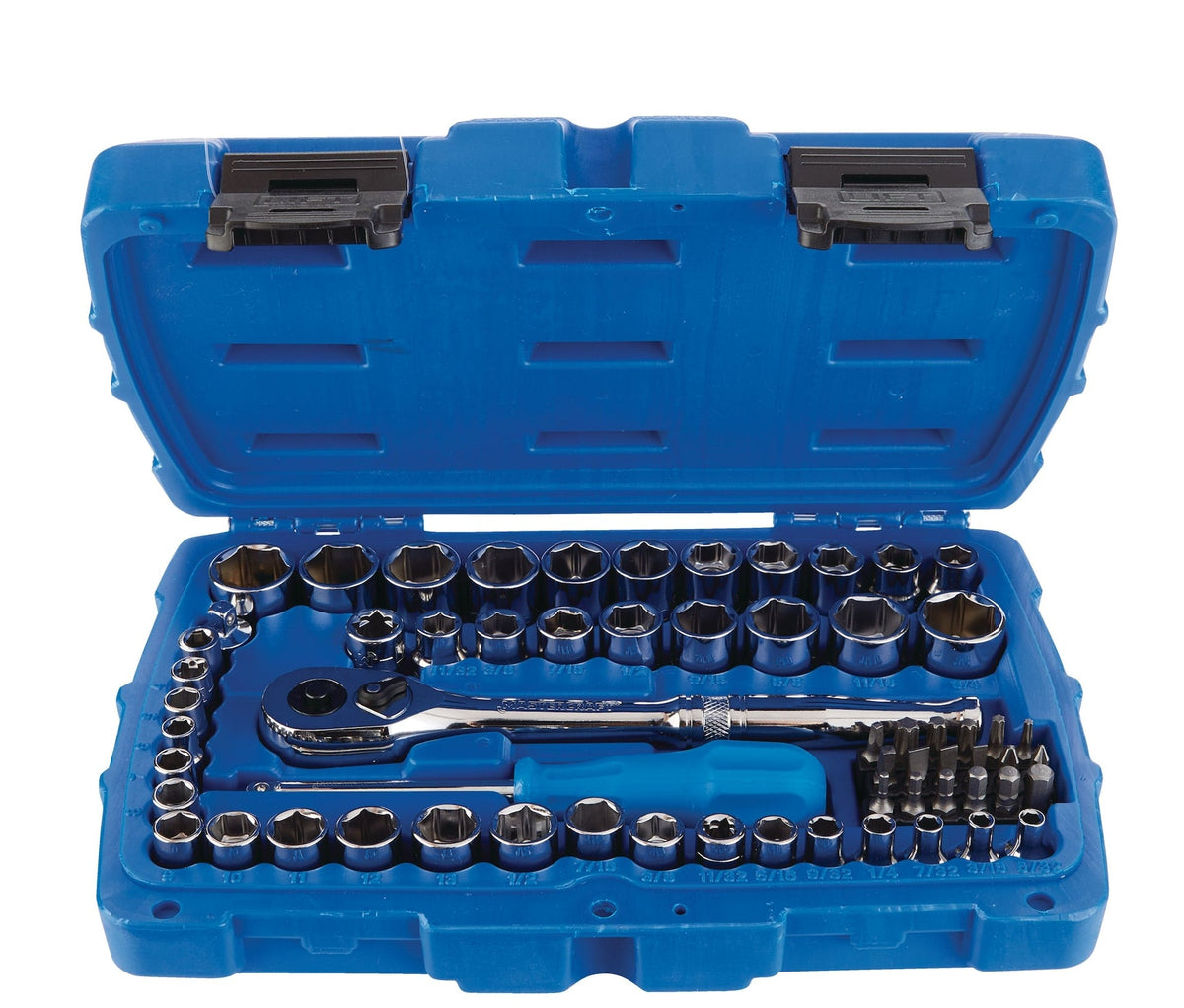 Mastercraft Mechanic's Tool Set with Case, Nickel-Plated, SAE/Metric, 62-pc