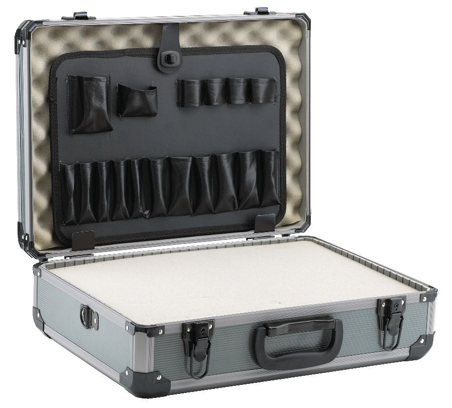 Mastercraft Portable Aluminum Case with Adjustable Strap, Lockable, 18-in