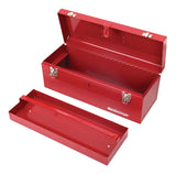Mastercraft Portable Metal Hip Roof Tool Box with Removable Tray, 19-in, Red