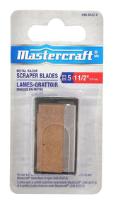 Mastercraft Replacement Razor Blades For Glass & Surface Scraper Tool, 1-1/2-in, 5-pk