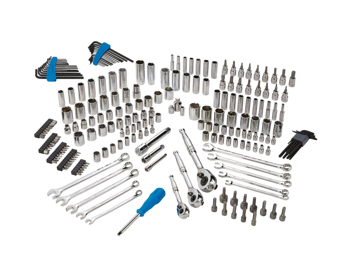 Mastercraft Socket Set, 233-pc, SAE / Metric, Nickel-Chrome Plating