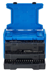 Mastercraft Socket Set, SAE/Metric, CRV, Black Steel Finish, 260-pc