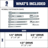 Mastercraft Wobble Extension Bar Set, 9-pc