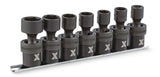 MAXIMUM 3/8-in Drive Swivel Impact Socket Set, 7-pc, Metric, CRMO