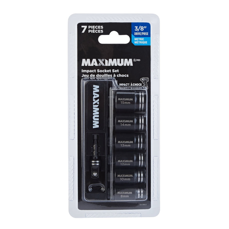 MAXIMUM Impact Driver Socket Set, Metric, 7-pc