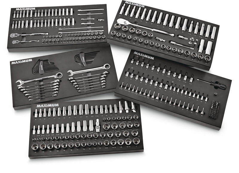 MAXIMUM Professional Grade Socket Set, 346-pc, CRV, Nickel-Chrome Plating