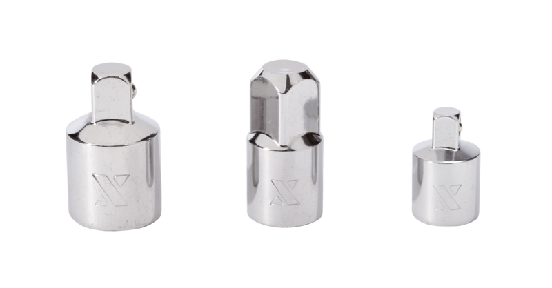 MAXIMUM Socket Adapter Set, 3-pc, Nickel-Chrome Plating
