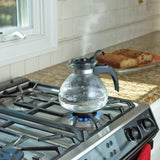 Medelco 1.4L Glass Whistling Stovetop Kettle, Dishwasher Safe