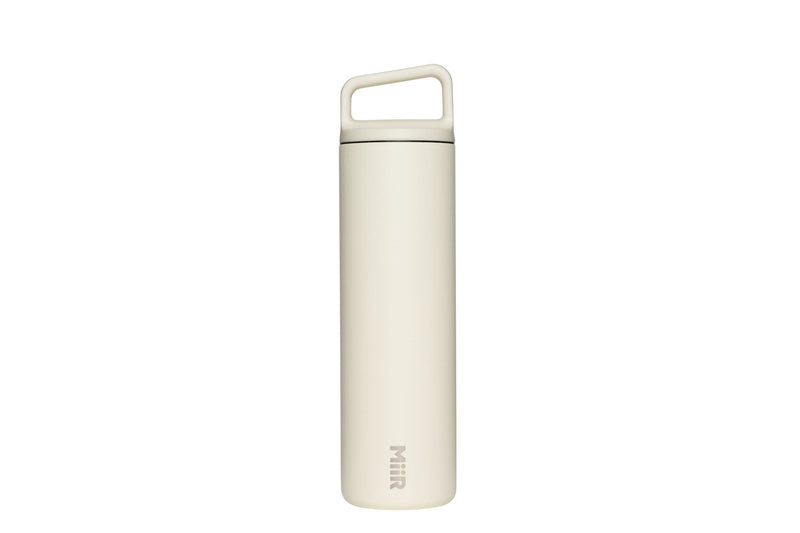 MiiR Wide Mouth Stainless Steel Insulated Travel Water Bottle, Sandstone White, 20-oz