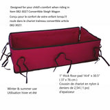 Millside Industries All-Season Foam Padded Seat Cushion & Side Pads For Convertible Wagon Sleigh/Sled, Red