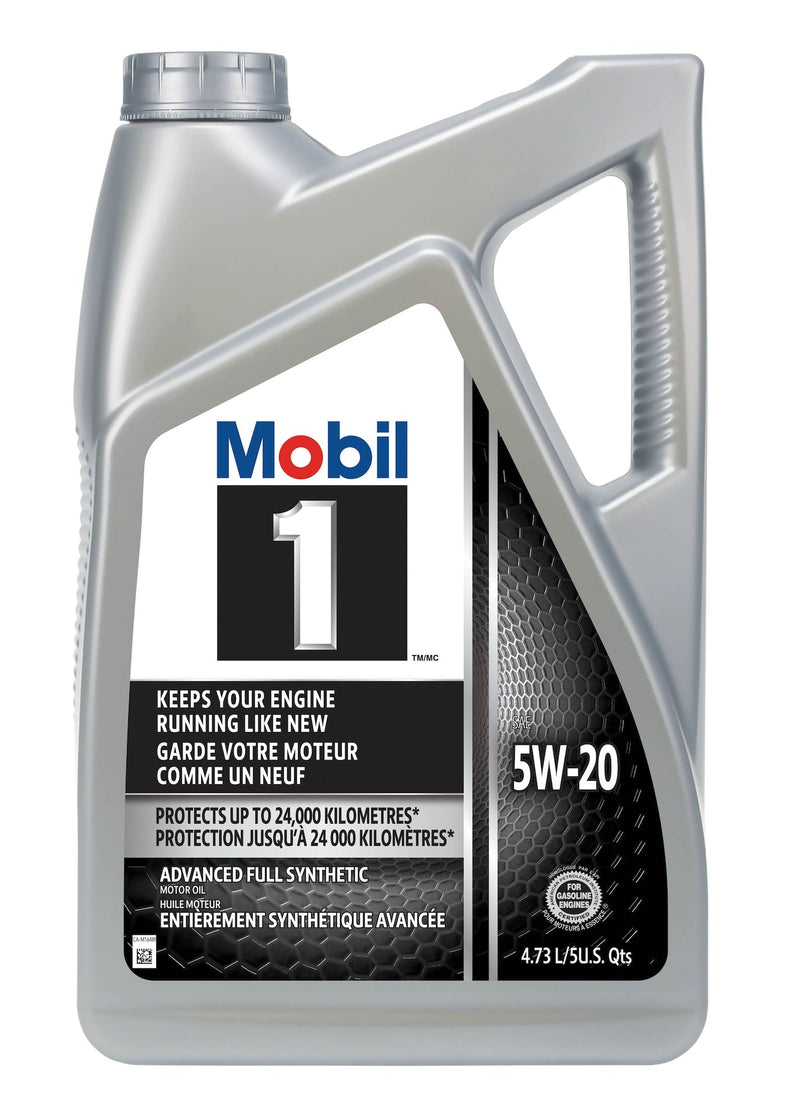 Mobil 1 5W20 Synthetic Engine/Motor Oil Set, 4.73-L + 1-L
