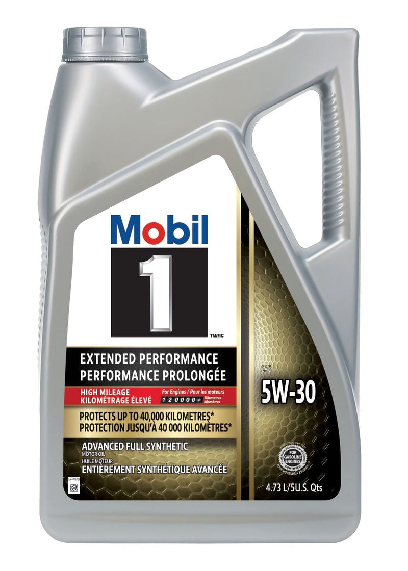 Mobil 1 Extended Performance High Mileage 5W30 Synthetic Engine/Motor Oil, 4.73-L