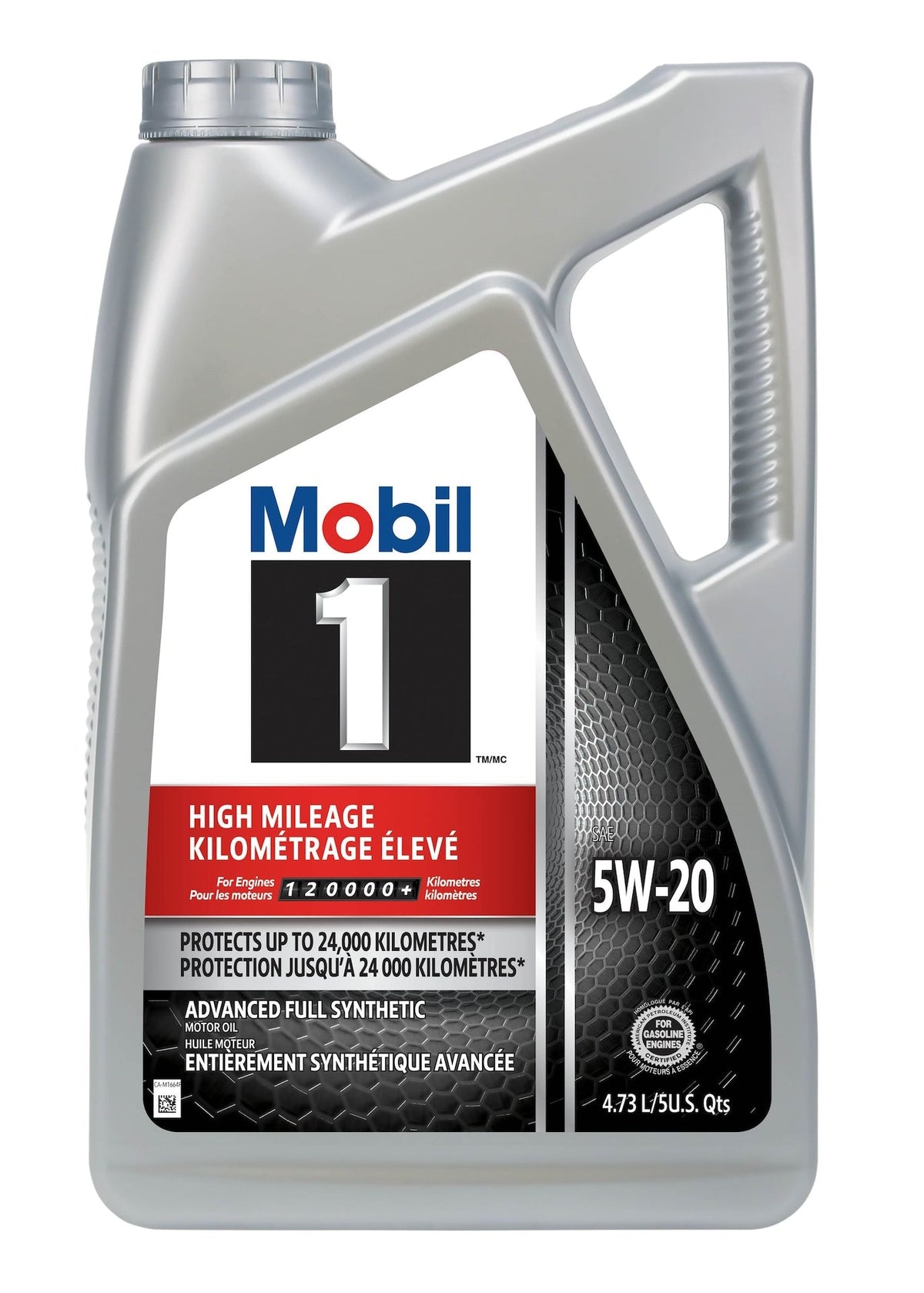 Mobil 1 High Mileage 5W20 Synthetic Engine/Motor Oil, 4.73-L