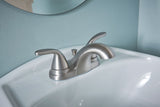 Moen Adler Double Handle Bathroom Faucet, Spot Resist Brushed Nickel