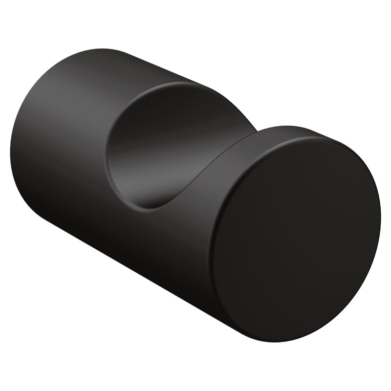Moen Align Modern Single Swivel Robe Hook, Matte Black