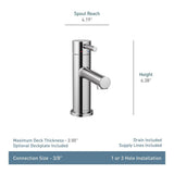 Moen Align Single Handle High Arc Single Hole Bathroom Sink Faucet, Brushed Nickel
