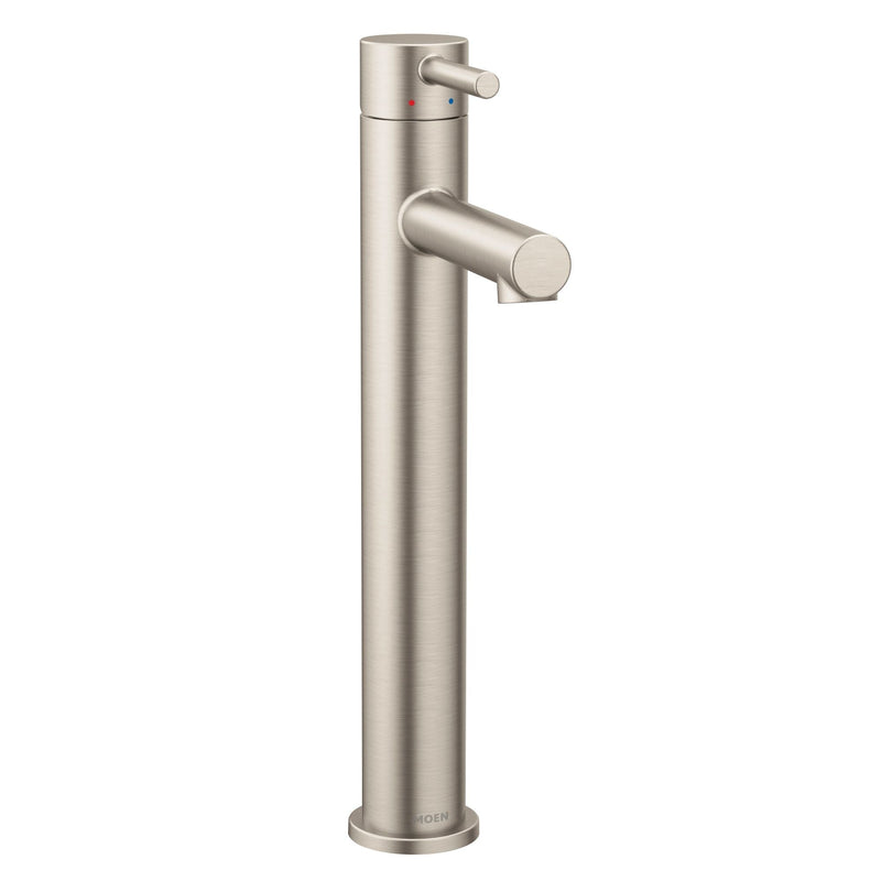 Moen Align Single Handle High Arc Single Hole Bathroom Sink Faucet, WaterSense Certified, Brushed Nickel