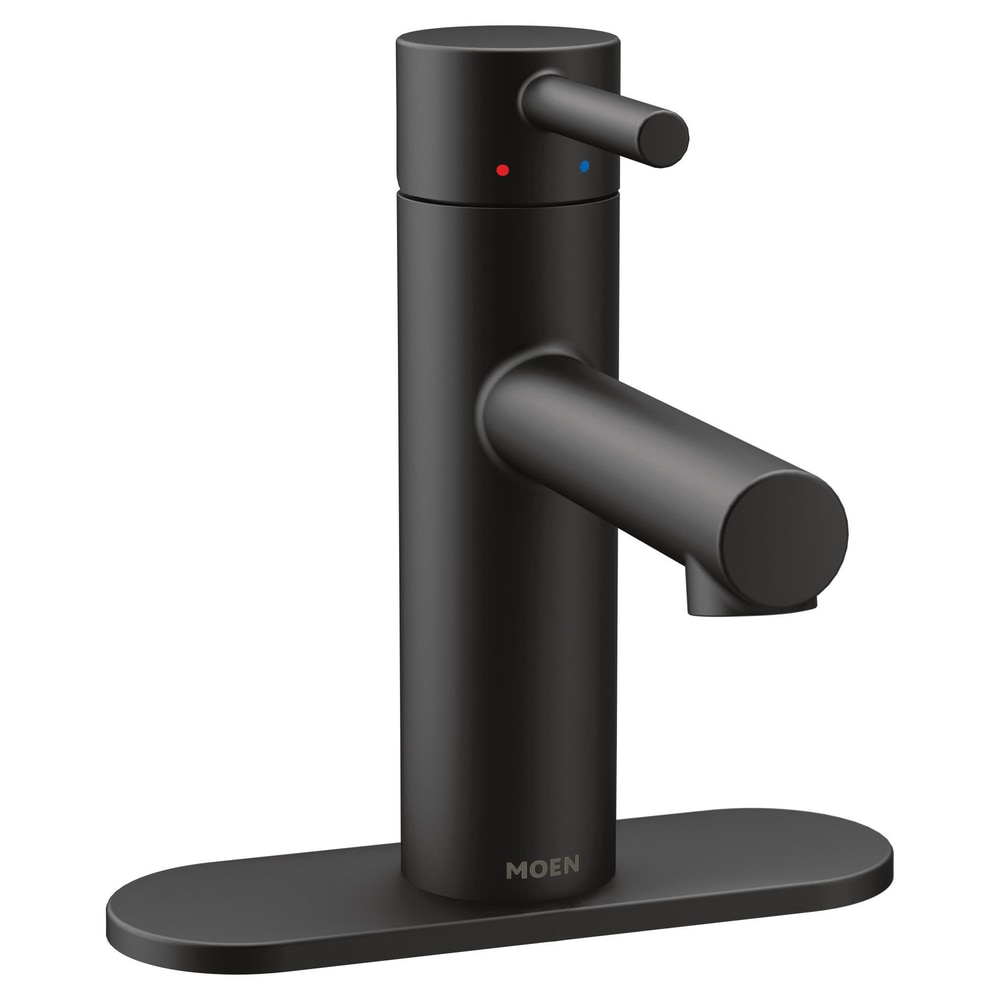 Moen Align Single Handle Single Hole Bathroom Sink Faucet, Matte Black
