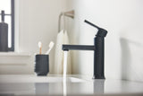 Moen Arlys Single Handle Bathroom Faucet, Matte Black