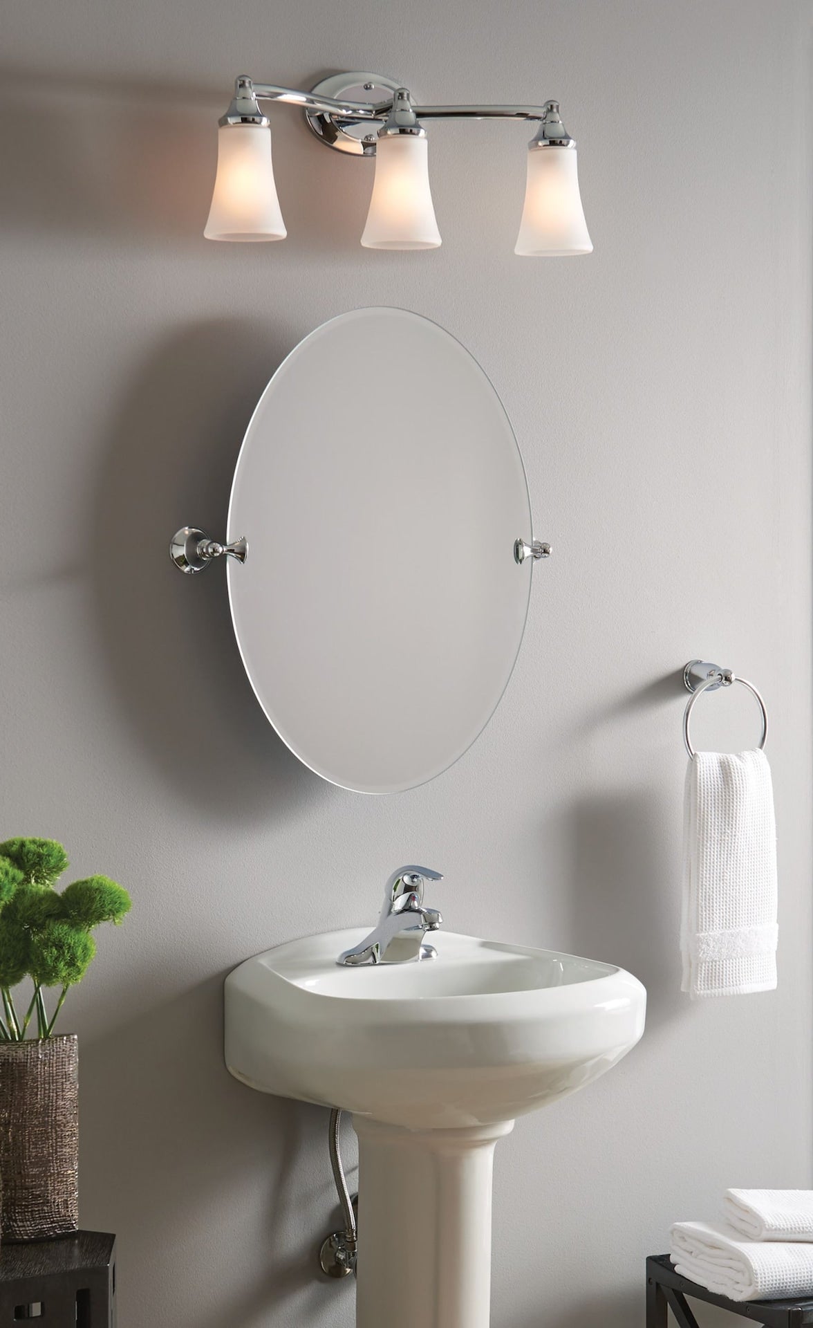 Moen EVA 3-Light Vanity Lighting Fixture, Chrome