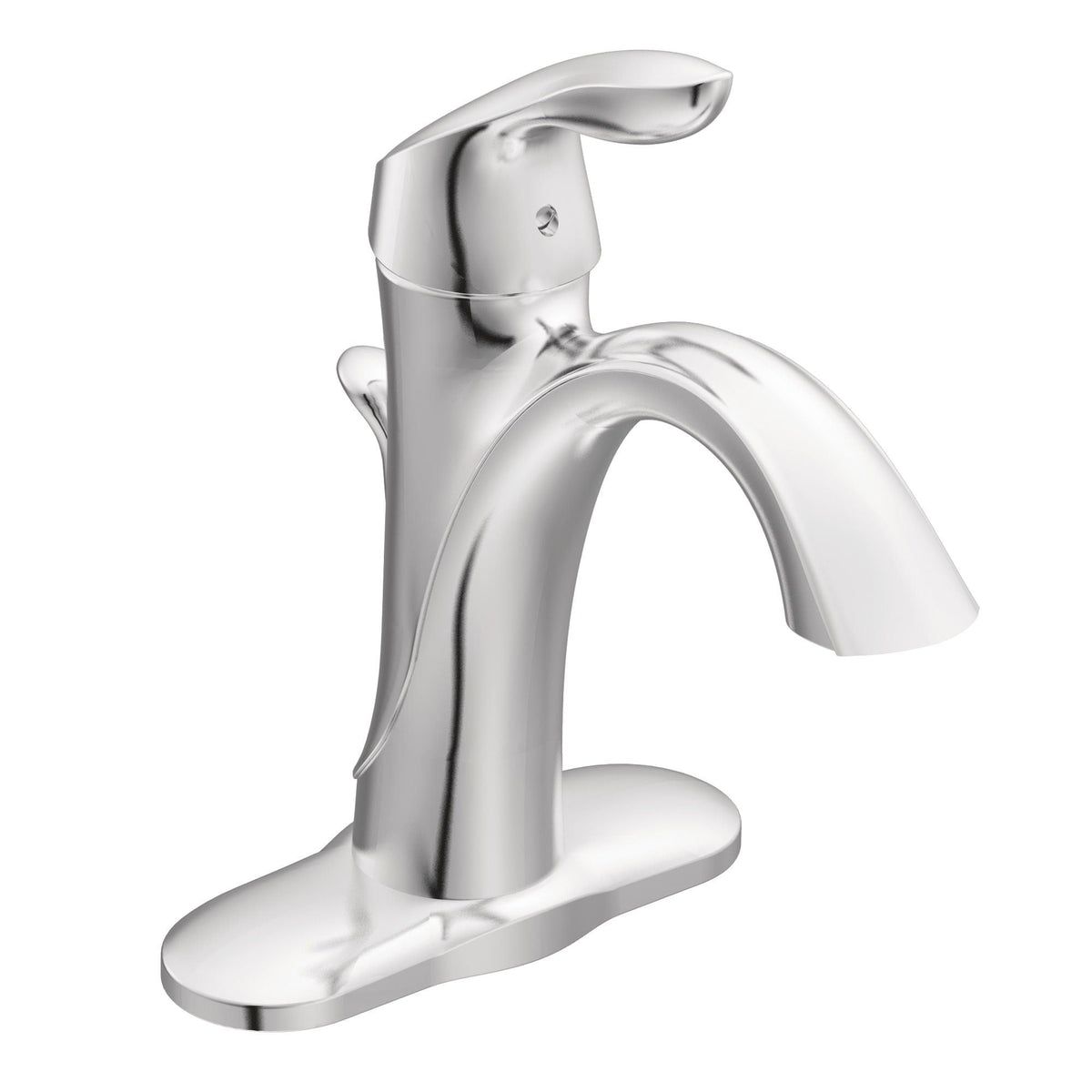 Moen Eva Single Handle High Arc Single Hole Bathroom Sink Faucet, WaterSense Certified, Chrome
