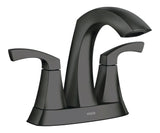 Moen Lindor Double Handle Bathroom Faucet, Meets EPA WaterSense Criteria, Matte Black