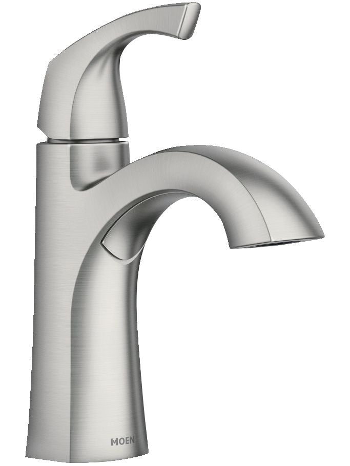 Moen Lindor Single Handle Bathroom Faucet, Spot Resist Brushed Nickel