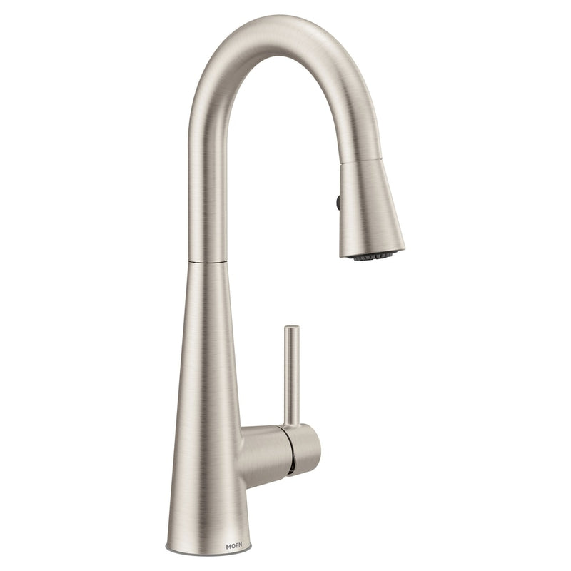 Moen Sleek Single Handle High Arc Pull Down Spot-Resist Kitchen Faucet, Stainless Steel