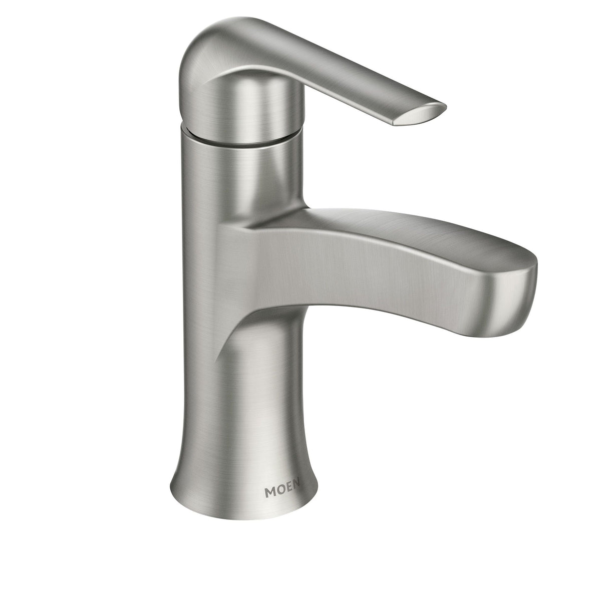 Moen Tilson Single-Handle Brushed Nickel Bathroom Lavatory/Bathroom Sink Faucet with Spot Resist